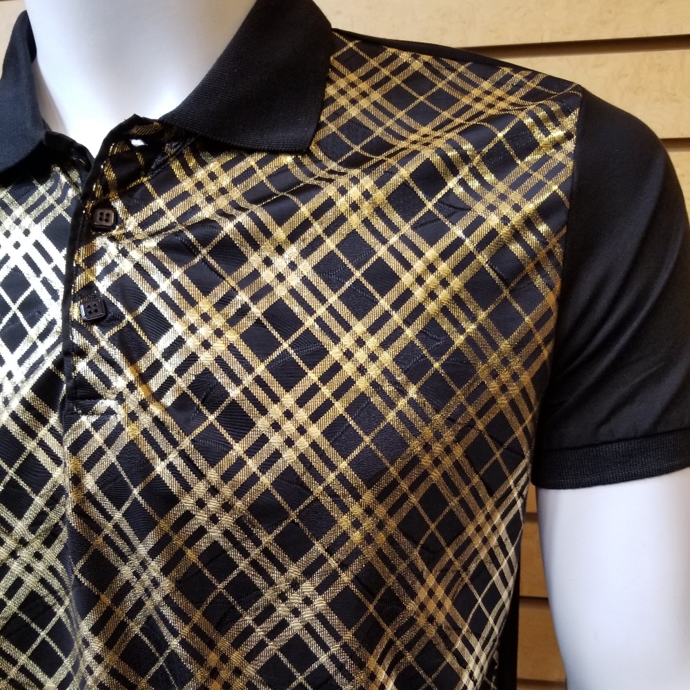Gold Pattern Design Polo - Picture 2 of 3